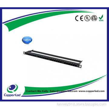 UTP 0.5u Cat.6A Patch Panel 24Port with back bar